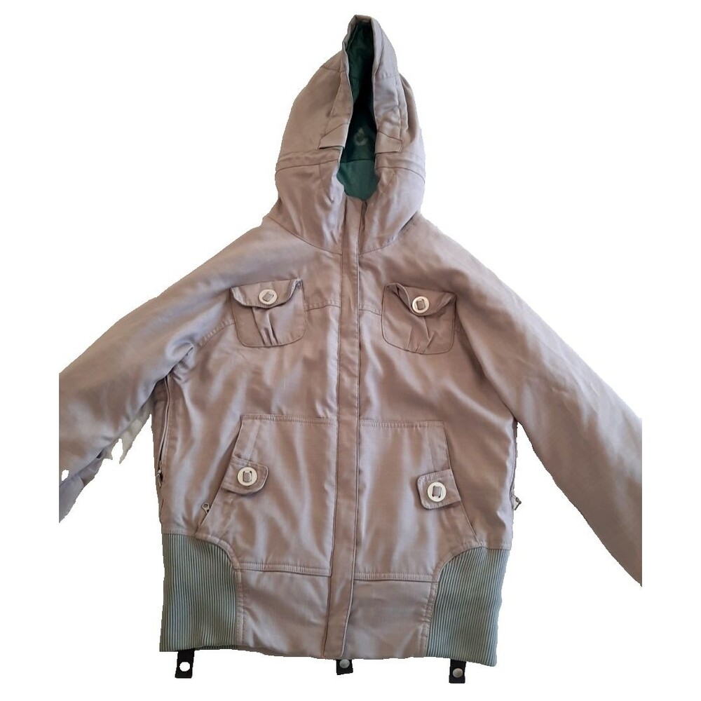 686 Mannual Snowboard Jacket Full Zip Lavender Lilac Purple Hooded Women's Small